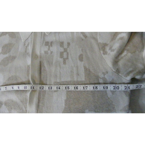 Abercrombie & Fitch Men's SS Button Front Sweater LG Neutral Academia Abstract - Picture 8 of 9